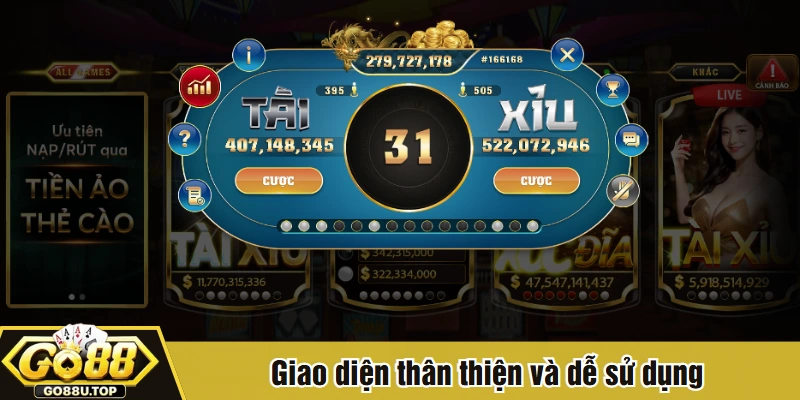 Giao diện Go88 thiết kế hiện đại
