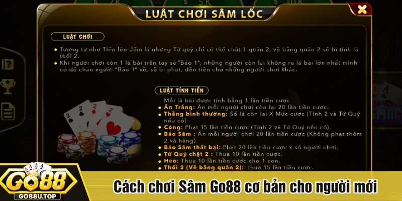 Cách chơi Sâm Go88 cơ bản cho người mới