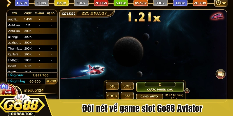 Đôi nét về game slot Go88 Aviator