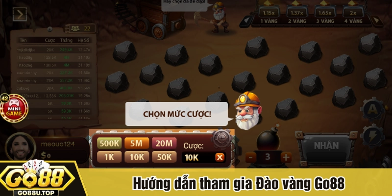Hướng dẫn tham gia Đào vàng Go88
