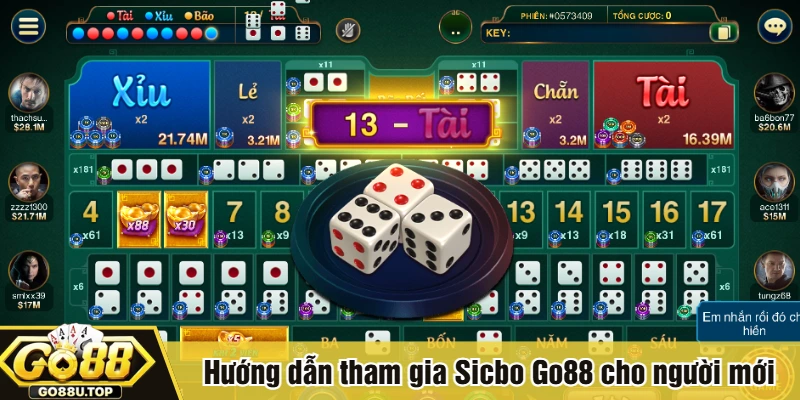 Hướng dẫn tham gia Sicbo Go88 cho người mới